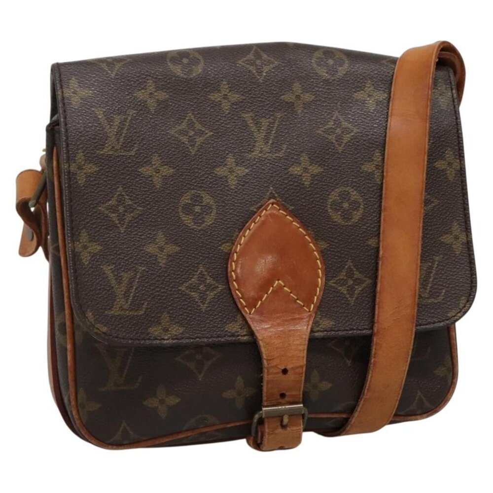 Authentic LOUIS VUITTON Monogram Cartouchiere MM Shoulder Bag M51253 LV